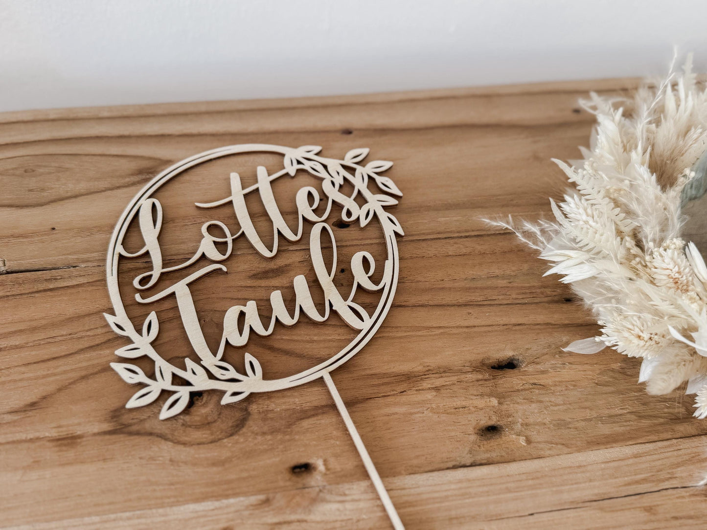 Caketopper Ranke - Taufe personalisiert