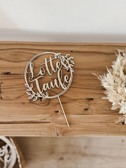 Caketopper Ranke - Taufe personalisiert