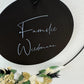Türkranz mit Trockenblumen und Acrylschild I Holzschild personalisiert mit Familienname I Metallring I Geschenk zum Einzug I Richtfest