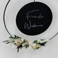 Türkranz mit Trockenblumen und Acrylschild I Holzschild personalisiert mit Familienname I Metallring I Geschenk zum Einzug I Richtfest