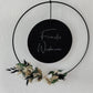 Türkranz mit Trockenblumen und Acrylschild I Holzschild personalisiert mit Familienname I Metallring I Geschenk zum Einzug I Richtfest