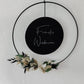 Türkranz mit Trockenblumen und Acrylschild I Holzschild personalisiert mit Familienname I Metallring I Geschenk zum Einzug I Richtfest